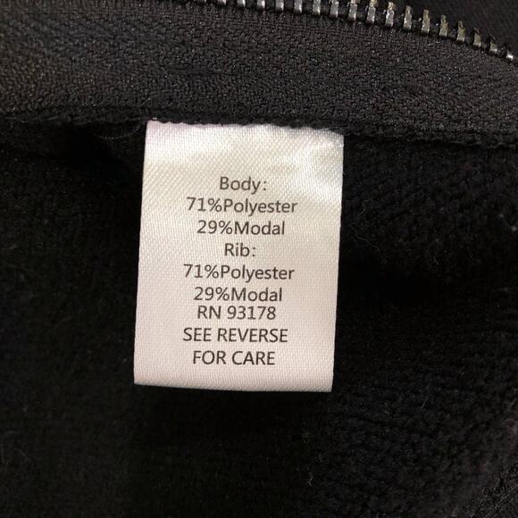 Workshop Republic Black Mock Turtleneck  Tunic Sweatshirt with Zippers - Picture 10 of 11